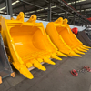 High Strength Wear Resistant Steel Heavy Duty Rock Excavator Bucket 4.5m&sup3; for 70t 80t Excavator